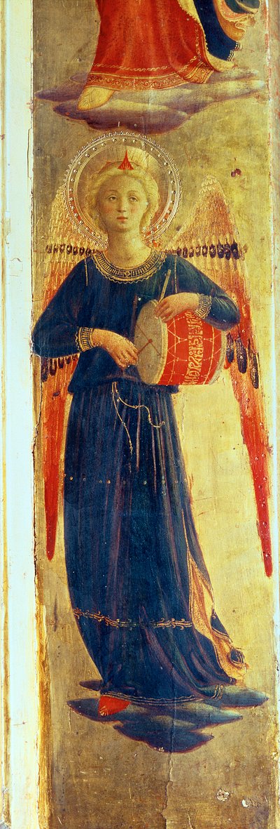 Angel Beating a Drum (detail) by Fra Angelico
